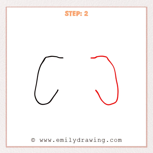 how to draw a ps4 controller - Step 2